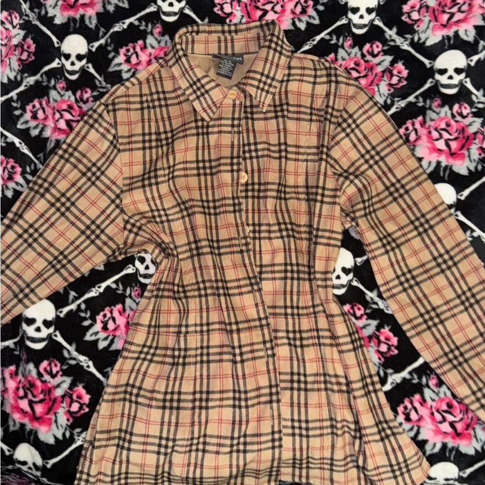 Burberry Print Button Up Top
